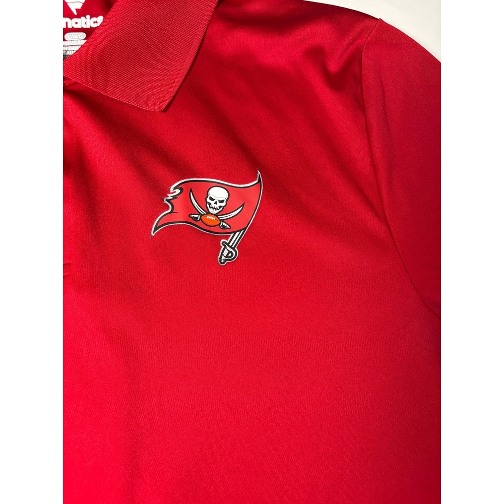 Fanatics Tampa Bay Buccaneers Polo Shirt Men's Large Red NFL Performance - Picture 3 of 5